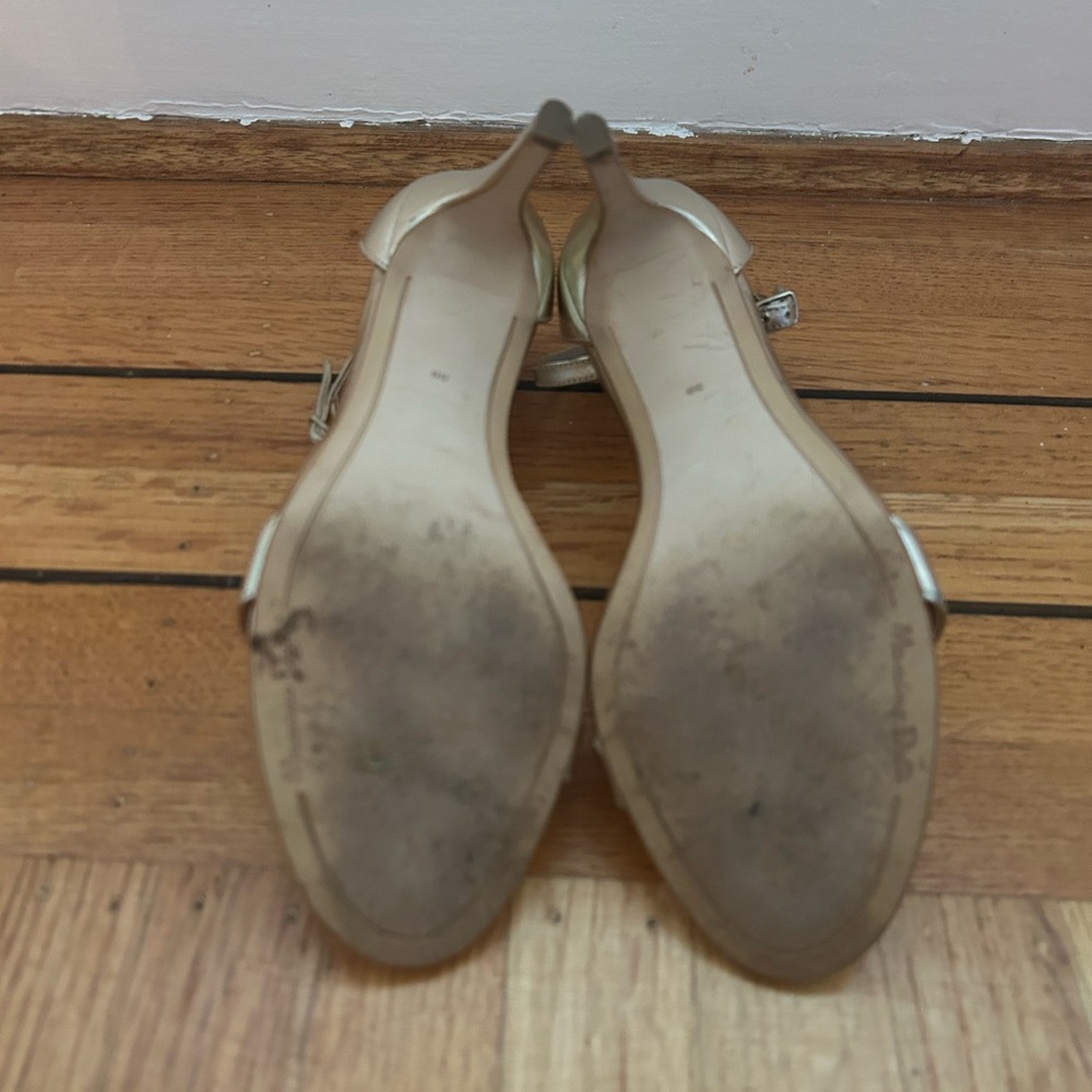 Massimo Dutti gold strappy strap heel sandals - Picture 8 of 8
